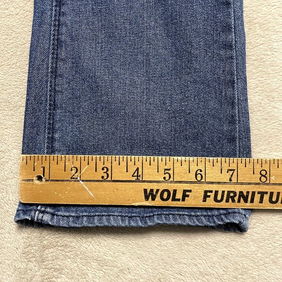 Levis Jeans Girl Sz‎ 8 Boot Cut Blue Low Rise Contrast Stitching Adjustable - Picture 8 of 14